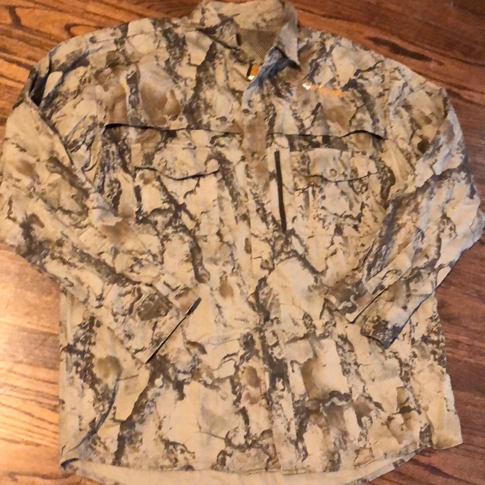 Camouflage hunting long sleeve shirt large men’s